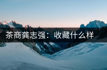 茶商龔志強(qiáng)：收藏什么樣的普洱茶才有價(jià)值