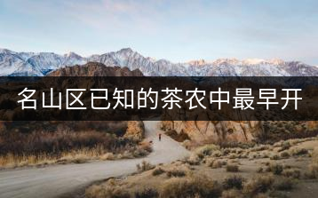 名山區(qū)已知的茶農(nóng)中最早開(kāi)始做茶的人——張明忠