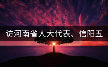 訪河南省人大代表、信陽五岳集團(tuán)董事長胡鎮(zhèn)——茶鄉(xiāng)亦飄茶油香