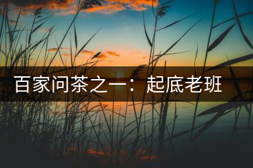 百家問(wèn)茶之一：起底老班章