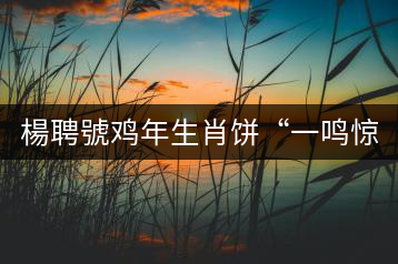 楊聘號(hào)雞年生肖餅“一鳴驚人”全國(guó)上市！