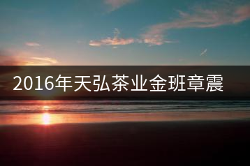 2016年天弘茶業(yè)金班章震撼上市！