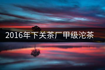 2016年下關(guān)茶廠甲級(jí)沱茶開湯品鑒