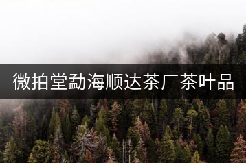 微拍堂勐海順達茶廠茶葉品質(zhì)如何？