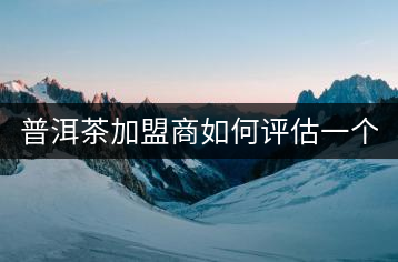 普洱茶加盟商如何評估一個普洱茶品牌是否值得加盟？