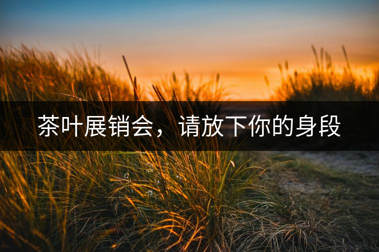 茶葉展銷會，請放下你的身段