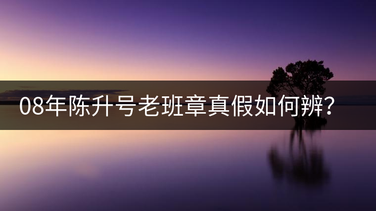 08年陳升號老班章真假如何辨？業(yè)內(nèi)人士教你這3點！