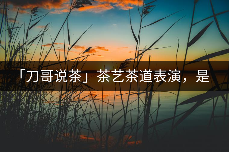 「刀哥說茶」茶藝茶道表演，是裝還是文化？