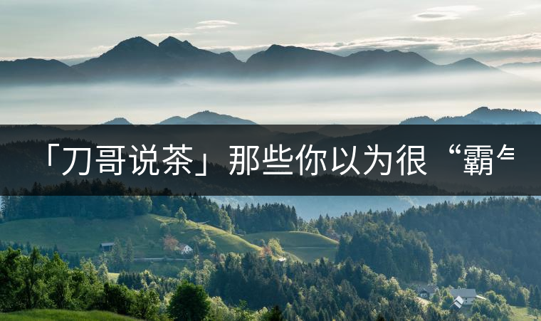 「刀哥說茶」那些你以為很“霸氣”的茶，根本就不是...