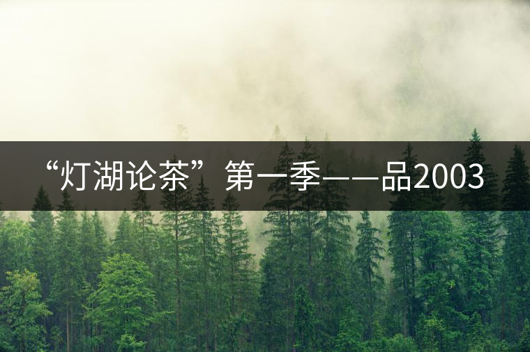 “燈湖論茶”第一季——品2003年大益坨、1955年下關(guān)坨“紅中紅”