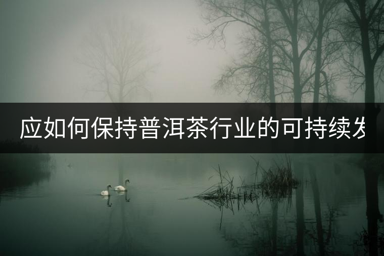 應如何保持普洱茶行業(yè)的可持續(xù)發(fā)展？