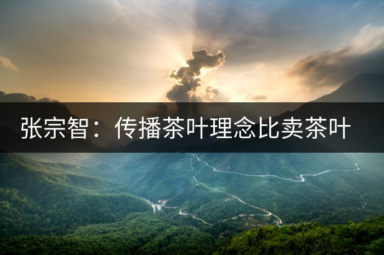 張宗智：傳播茶葉理念比賣茶葉更有意義