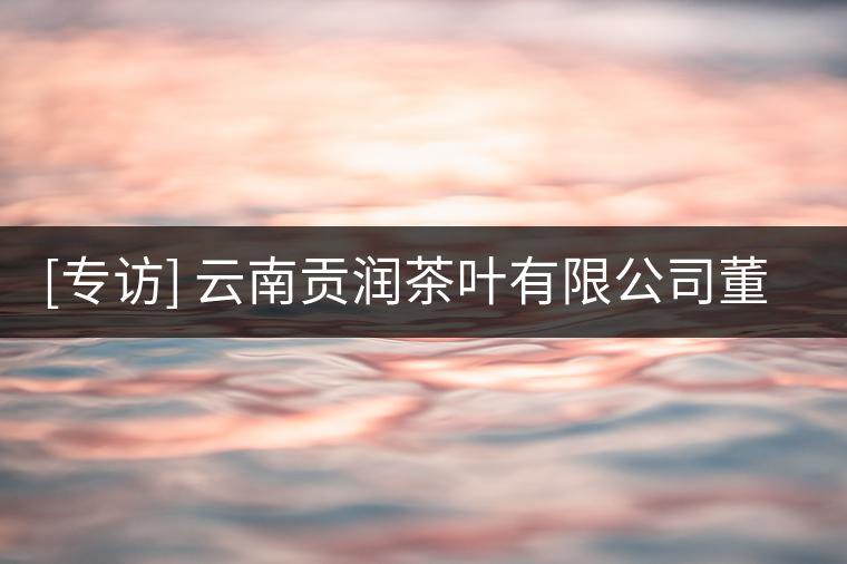 [專(zhuān)訪] 云南貢潤(rùn)茶葉有限公司董事長(zhǎng)張光輝