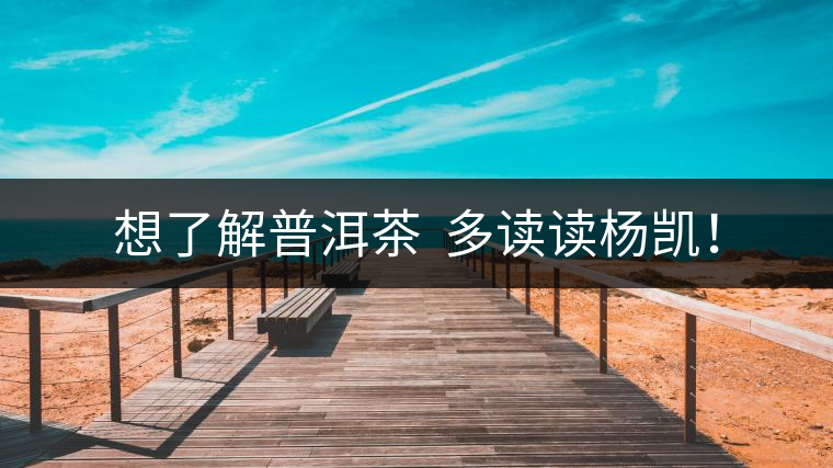 想了解普洱茶  多讀讀楊凱！