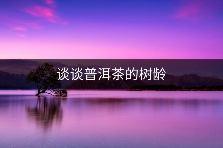 談談普洱茶的樹齡