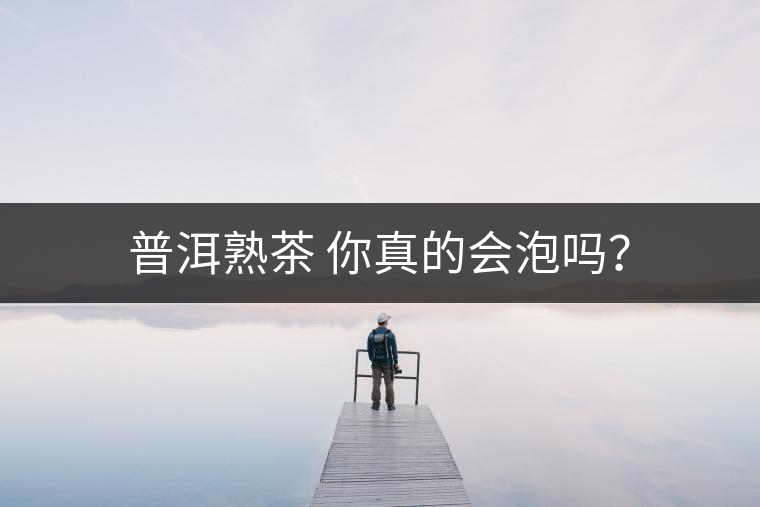普洱熟茶 你真的會泡嗎？