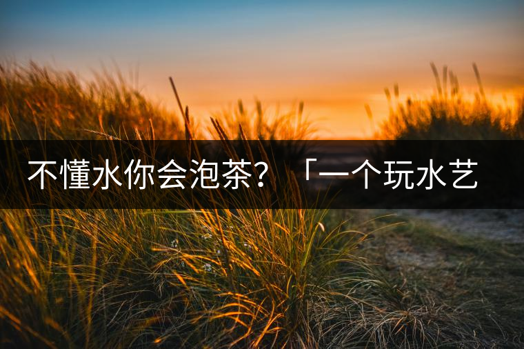 不懂水你會泡茶？「一個玩水藝術(shù)家的自我修養(yǎng)」