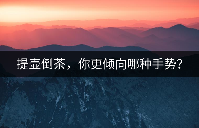 提壺倒茶，你更傾向哪種手勢？