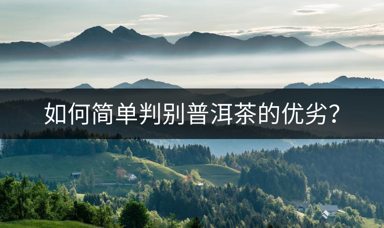 如何簡單判別普洱茶的優(yōu)劣？
