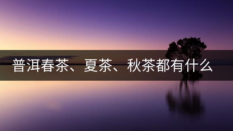 普洱春茶、夏茶、秋茶都有什么特點(diǎn)？