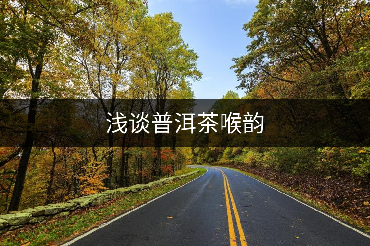 淺談普洱茶喉韻 淺談普洱茶喉韻