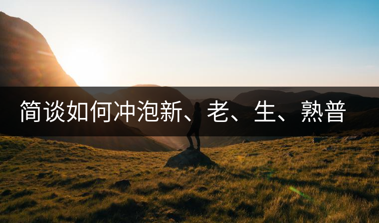 簡談如何沖泡新、老、生、熟普洱茶？