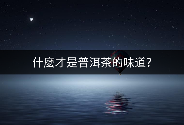 什麼才是普洱茶的味道？