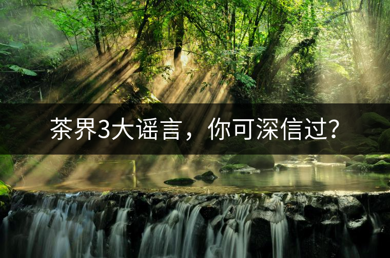 茶界3大謠言，你可深信過(guò)？