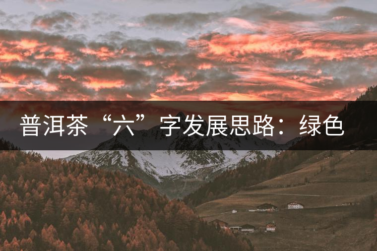 普洱茶“六”字發(fā)展思路：綠色、健康、創(chuàng)新