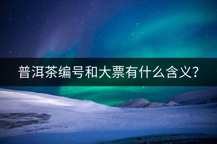 普洱茶編號和大票有什么含義？