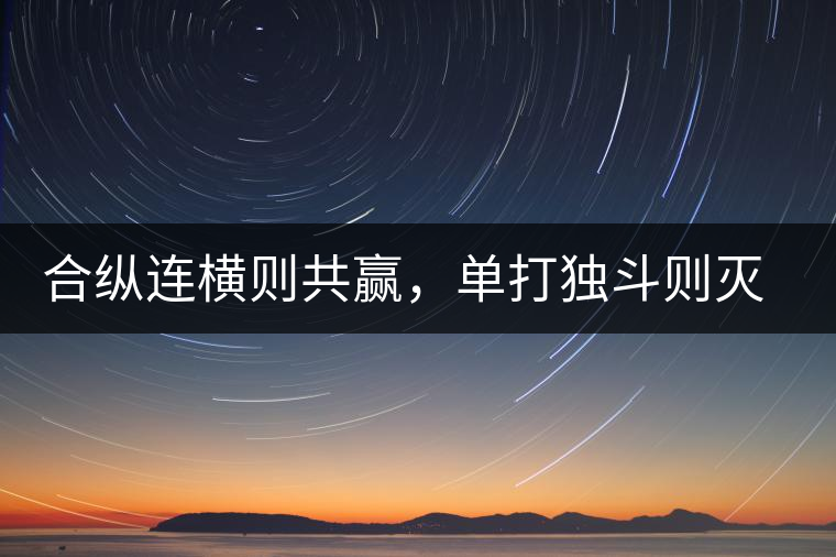 合縱連橫則共贏，單打獨斗則滅亡