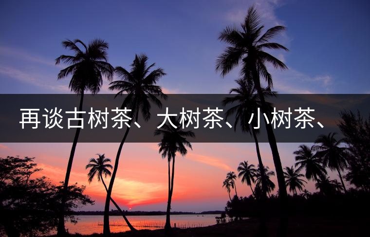 再談古樹茶、大樹茶、小樹茶、臺樹茶…
