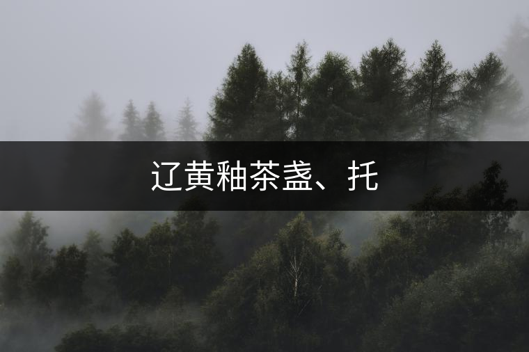 遼黃釉茶盞、托