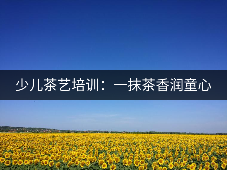 少兒茶藝培訓(xùn)：一抹茶香潤童心