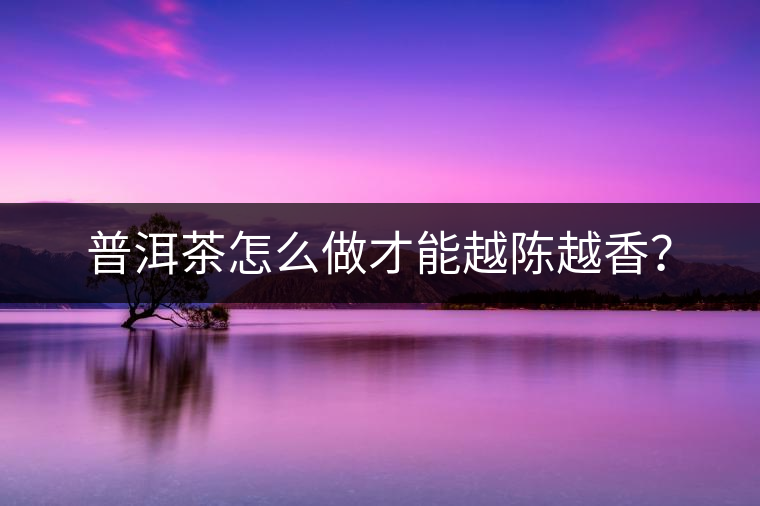 普洱茶怎么做才能越陳越香？