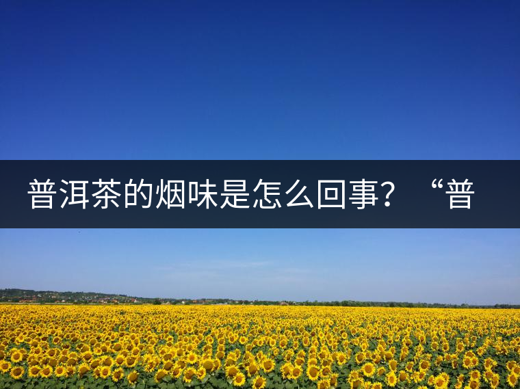 普洱茶的煙味是怎么回事？“普洱教父”白水清最新解析！
