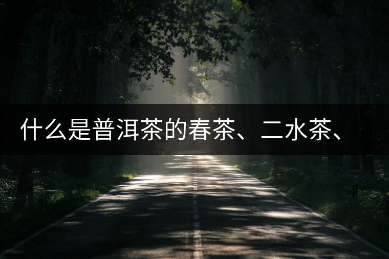 什么是普洱茶的春茶、二水茶、三水茶、四水茶