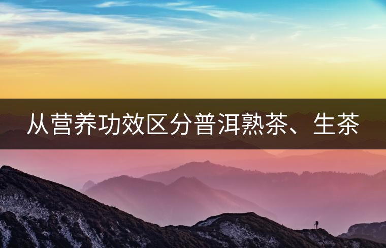 從營養(yǎng)功效區(qū)分普洱熟茶、生茶