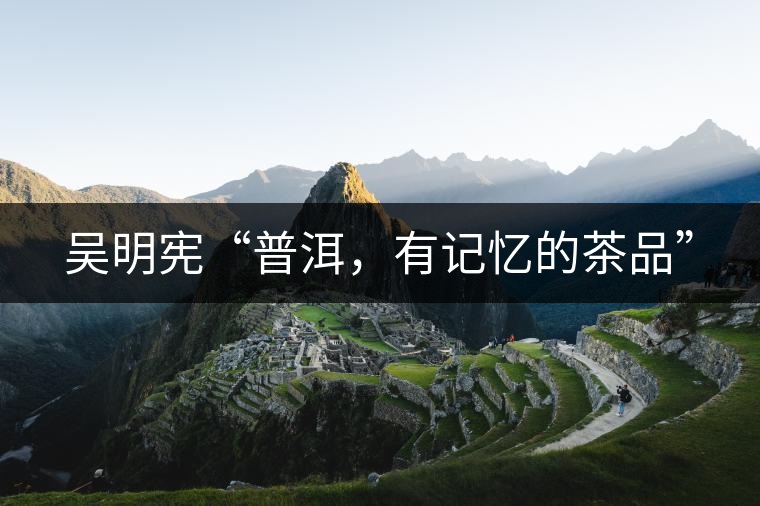 吳明憲“普洱，有記憶的茶品”