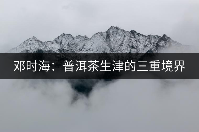 鄧時(shí)海：普洱茶生津的三重境界
