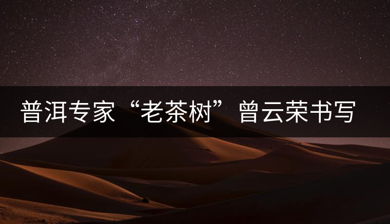 普洱專家“老茶樹”曾云榮書寫輝煌人生