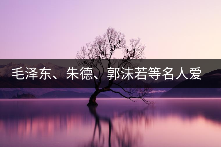 毛澤東、朱德、郭沫若等名人愛茶的種種故事