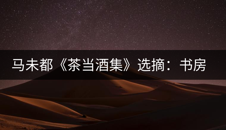 馬未都《茶當酒集》選摘:書房之樂 馬未都《茶當酒集》選摘:書房之樂