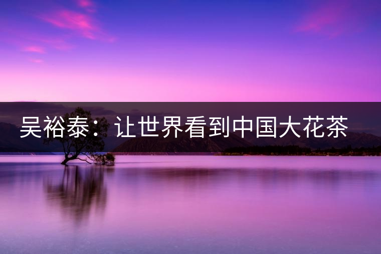 吳裕泰:讓世界看到中國大花茶品牌 吳裕泰:讓世界看到中國大花茶品牌