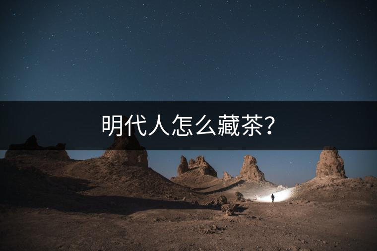 明代人怎么藏茶？