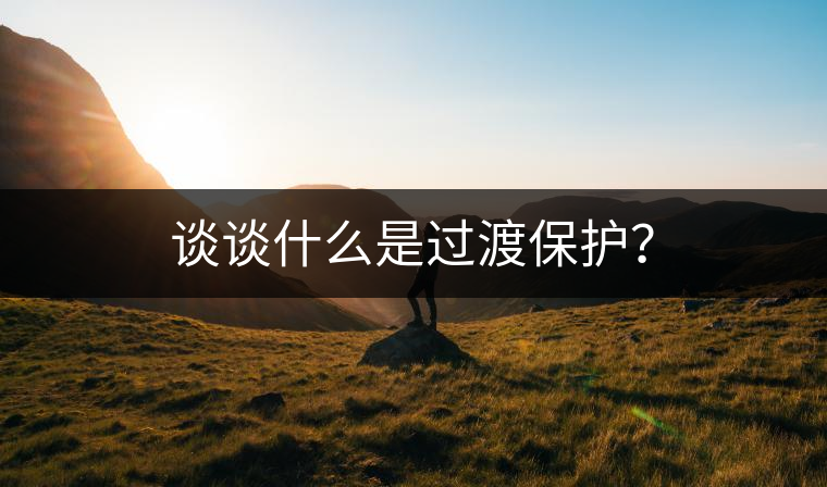 談?wù)勈裁词沁^渡保護？