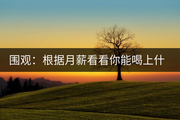 圍觀：根據月薪看看你能喝上什么茶？