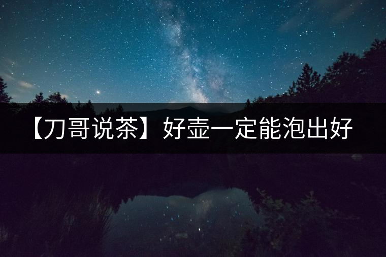 【刀哥說茶】好壺一定能泡出好茶？