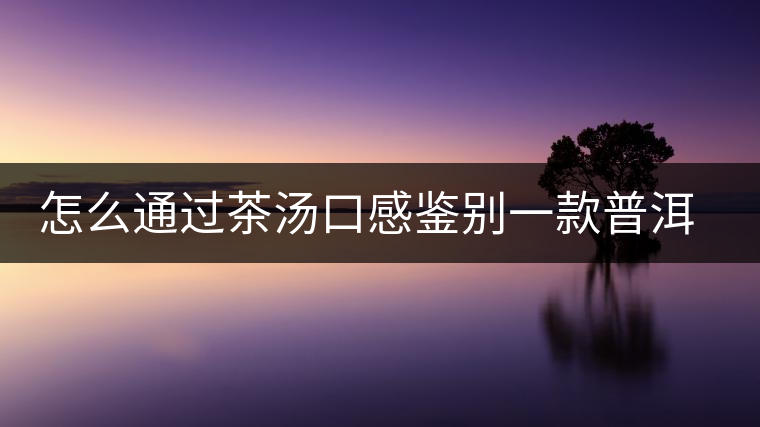 怎么通過茶湯口感鑒別一款普洱茶的優(yōu)與劣？