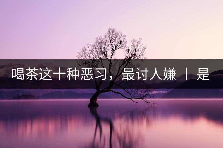 喝茶這十種惡習(xí)，最討人嫌 丨 是否同感？